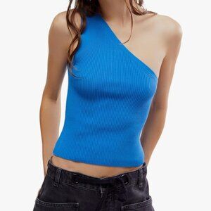 Free People One Shoulder Rib Tank NWT